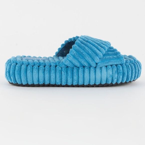 Free People Ibiza Terry Slide Sandal- Blue - Picture 3 of 10